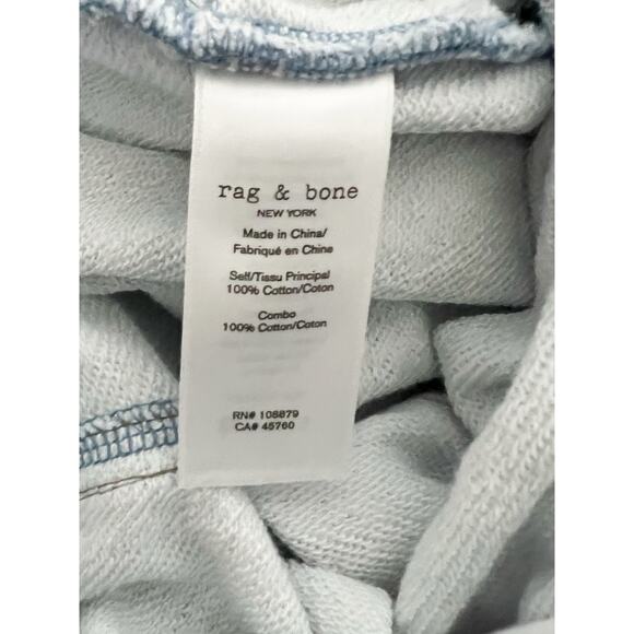 Rag & Bone Miramar Medium Wide Leg Faux Denim Jeans Light Medium Wash Hemmed - Picture 7 of 7